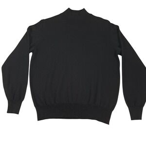 Country Shop Women's Sweater/Top Turtleneck Size L‎ Black 100% Merino Extrafine